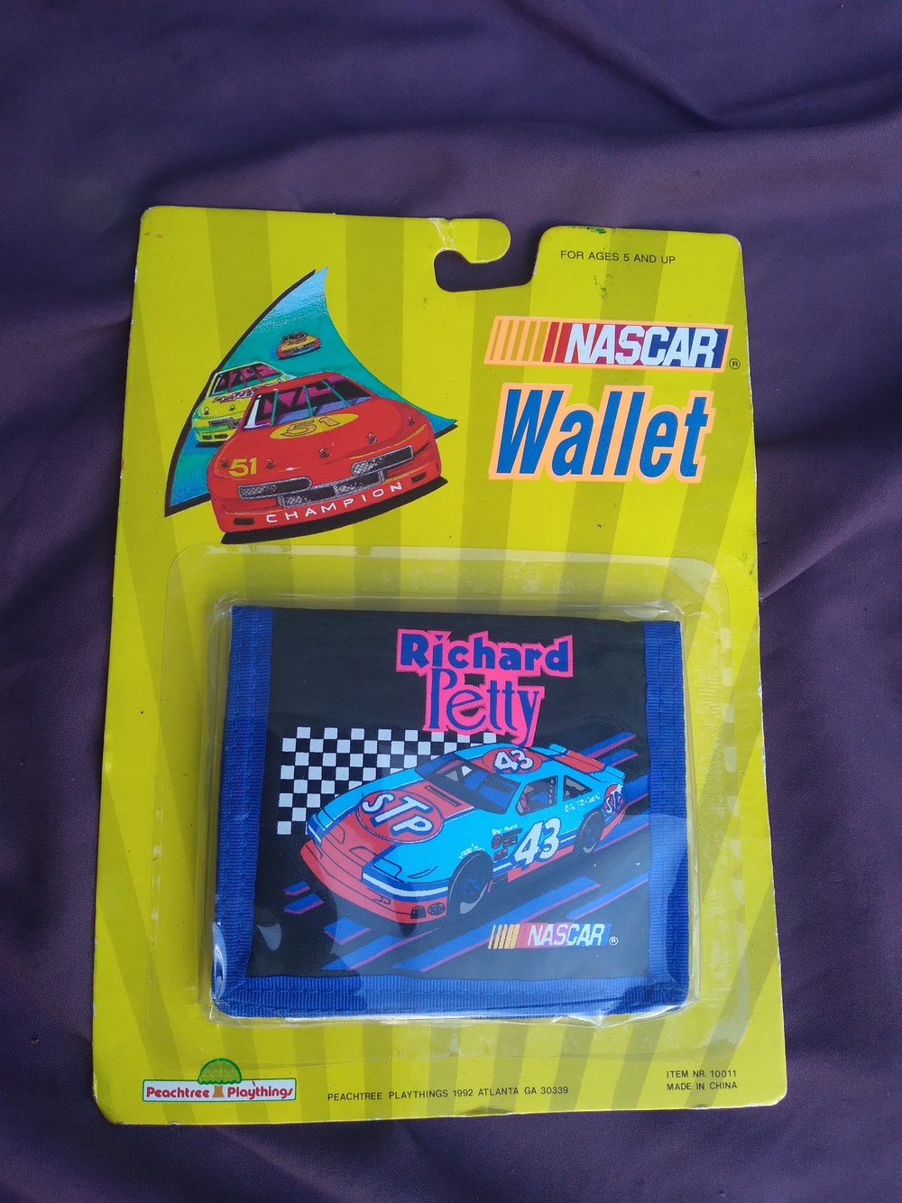 Vintage Nascar Richard Petty Wallet - Blue/Pink/Black